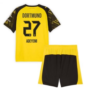 Borussia Dortmund Karim Adeyemi #27 Thuis tenue Kids 2025-26 Voetbalshirt Korte Mouw + Shorts