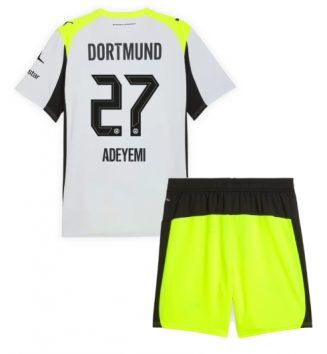 Borussia Dortmund Karim Adeyemi #27 Uit tenue Kids 2025-26 Voetbalshirt Korte Mouw + Shorts