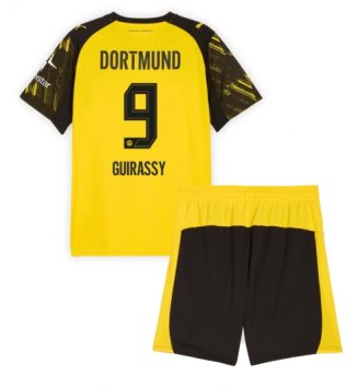 Borussia Dortmund Serhou Guirassy #9 Thuis tenue Kids 2025-26 Voetbalshirt Korte Mouw + Shorts