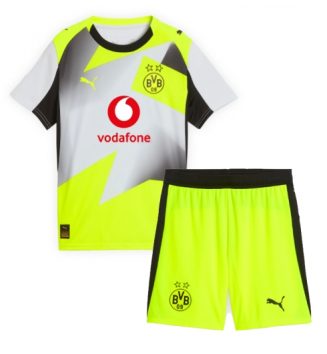 Borussia Dortmund Uit tenue Kids 2025-26 Voetbalshirt Korte Mouw + Shorts