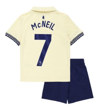 Everton Dwight McNeil #7 Uit tenue Kids 2025-26 Voetbalshirt Korte Mouw + Shorts