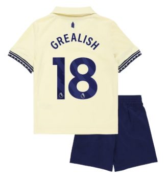 Everton Jack Grealish #18 Uit tenue Kids 2025-26 Voetbalshirt Korte Mouw + Shorts