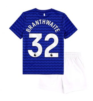 Everton Jarrad Branthwaite #32 Thuis tenue Kids 2025-26 Voetbalshirt Korte Mouw + Shorts