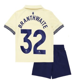 Everton Jarrad Branthwaite #32 Uit tenue Kids 2025-26 Voetbalshirt Korte Mouw + Shorts