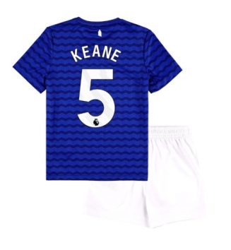 Everton Michael Keane #5 Thuis tenue Kids 2025-26 Voetbalshirt Korte Mouw + Shorts