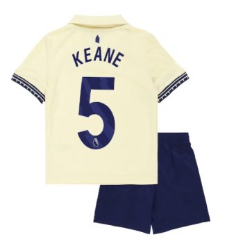 Everton Michael Keane #5 Uit tenue Kids 2025-26 Voetbalshirt Korte Mouw + Shorts