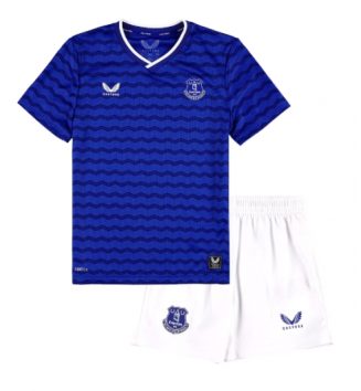 Everton Thuis tenue Kids 2025-26 Voetbalshirt Korte Mouw + Shorts