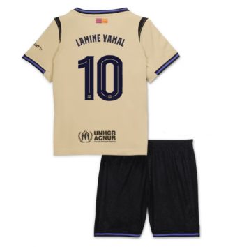 FC Barcelona Lamine Yamal #10 Uit tenue Kids 2025-26 Voetbalshirt Korte Mouw + Shorts
