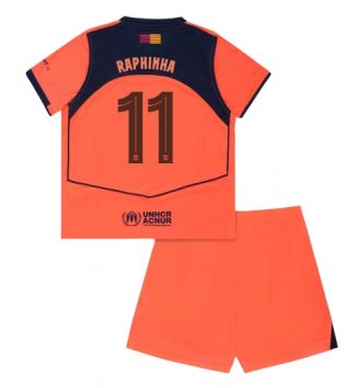FC Barcelona Raphinha Belloli #11 Derde tenue Kids 2025-26 Voetbalshirt Korte Mouw + Shorts