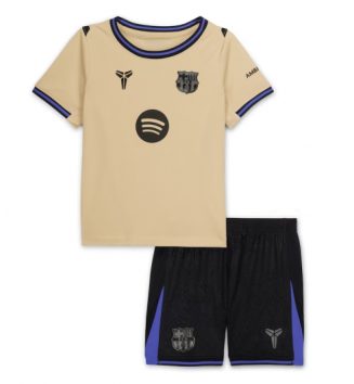 FC Barcelona Uit tenue Kids 2025-26 Voetbalshirt Korte Mouw + Shorts