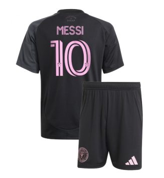 Inter Miami Lionel Messi #10 Uit tenue Kids 2025-26 Voetbalshirt Korte Mouw + Shorts