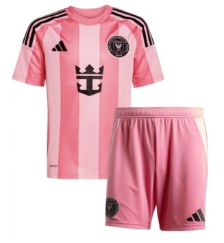Inter Miami Thuis tenue Kids 2025-26 Voetbalshirt Korte Mouw + Shorts