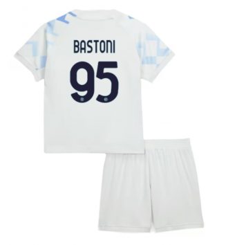 Inter Milan Alessandro Bastoni #95 Uit tenue Kids 2025-26 Voetbalshirt Korte Mouw + Shorts