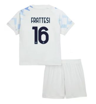 Inter Milan Davide Frattesi #16 Uit tenue Kids 2025-26 Voetbalshirt Korte Mouw + Shorts