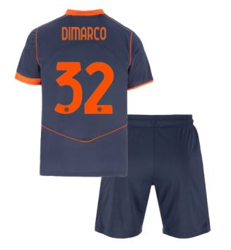 Inter Milan Federico Dimarco #32 Derde tenue Kids 2025-26 Voetbalshirt Korte Mouw + Shorts