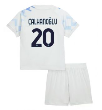 Inter Milan Hakan Calhanoglu #20 Uit tenue Kids 2025-26 Voetbalshirt Korte Mouw + Shorts