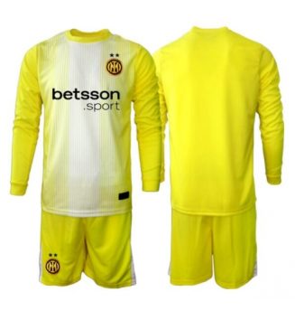 Inter Milan Keeper Uit tenue Kids 2025-26 Lange Mouwen (+ broek)
