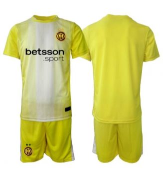 Inter Milan Keeper Uit tenue Kids 2025-26 Voetbalshirt Korte Mouw + Shorts