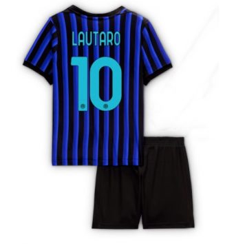 Inter Milan Lautaro Martinez #10 Thuis tenue Kids 2025-26 Voetbalshirt Korte Mouw + Shorts