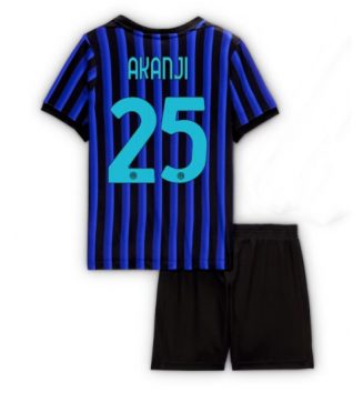 Inter Milan Manuel Akanji #25 Thuis tenue Kids 2025-26 Voetbalshirt Korte Mouw + Shorts