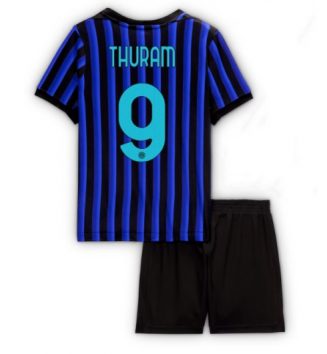 Inter Milan Marcus Thuram #9 Thuis tenue Kids 2025-26 Voetbalshirt Korte Mouw + Shorts