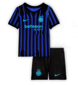 Inter Milan Thuis tenue Kids 2025-26 Voetbalshirt Korte Mouw + Shorts