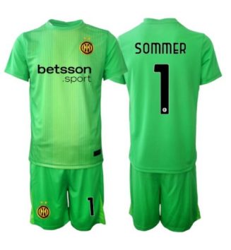 Inter Milan Yann Sommer #1 Keeper Derde tenue Kids 2025-26 Voetbalshirt Korte Mouw + Shorts