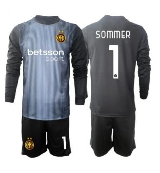 Inter Milan Yann Sommer #1 Keeper Thuis tenue Kids 2025-26 Lange Mouwen (+ broek)