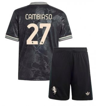 Juventus Andrea Cambiaso #27 Derde tenue Kids 2025-26 Voetbalshirt Korte Mouw + Shorts