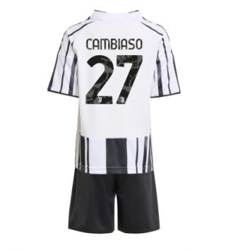 Juventus Andrea Cambiaso #27 Thuis tenue Kids 2025-26 Voetbalshirt Korte Mouw + Shorts