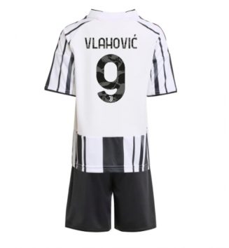 Juventus Dusan Vlahovic #9 Thuis tenue Kids 2025-26 Voetbalshirt Korte Mouw + Shorts
