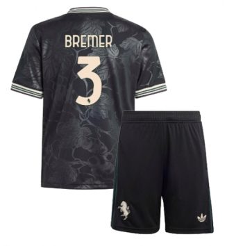 Juventus Gleison Bremer #3 Derde tenue Kids 2025-26 Voetbalshirt Korte Mouw + Shorts
