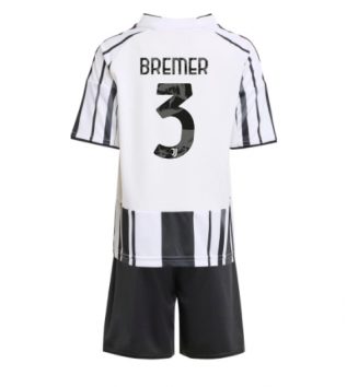 Juventus Gleison Bremer #3 Thuis tenue Kids 2025-26 Voetbalshirt Korte Mouw + Shorts
