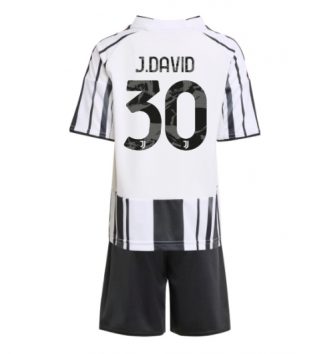 Juventus Jonathan David #30 Thuis tenue Kids 2025-26 Voetbalshirt Korte Mouw + Shorts