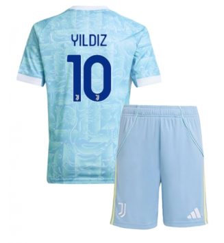 Juventus Kenan Yildiz #10 Uit tenue Kids 2025-26 Voetbalshirt Korte Mouw + Shorts