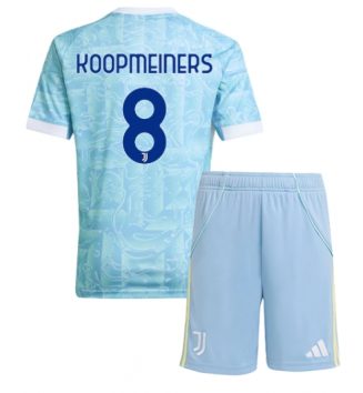 Juventus Teun Koopmeiners #8 Uit tenue Kids 2025-26 Voetbalshirt Korte Mouw + Shorts