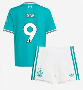 Liverpool Alexander Isak #9 Derde tenue Kids 2025-26 Voetbalshirt Korte Mouw + Shorts