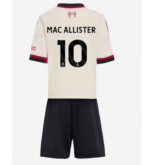 Liverpool Alexis Mac Allister #10 Uit tenue Kids 2025-26 Voetbalshirt Korte Mouw + Shorts