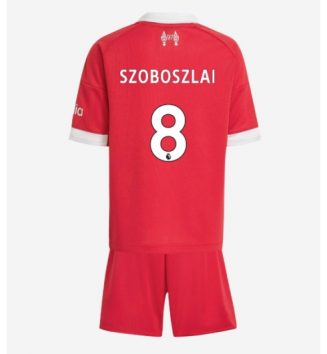 Liverpool Dominik Szoboszlai #8 Thuis tenue Kids 2025-26 Voetbalshirt Korte Mouw + Shorts
