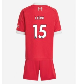 Liverpool Giovanni Leoni #15 Thuis tenue Kids 2025-26 Voetbalshirt Korte Mouw + Shorts