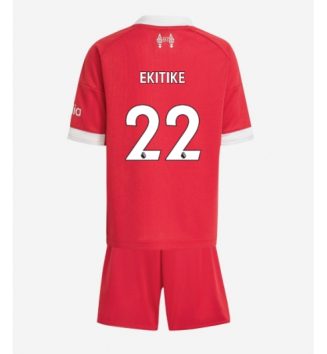 Liverpool Hugo Ekitike #22 Thuis tenue Kids 2025-26 Voetbalshirt Korte Mouw + Shorts
