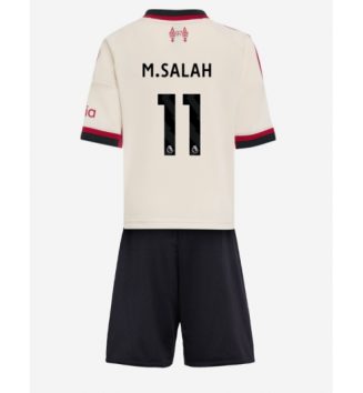 Liverpool Mohamed Salah #11 Uit tenue Kids 2025-26 Voetbalshirt Korte Mouw + Shorts