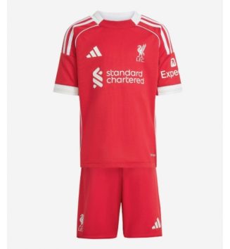 Liverpool Thuis tenue Kids 2025-26 Voetbalshirt Korte Mouw + Shorts