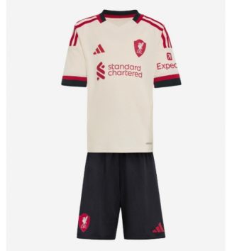 Liverpool Uit tenue Kids 2025-26 Voetbalshirt Korte Mouw + Shorts