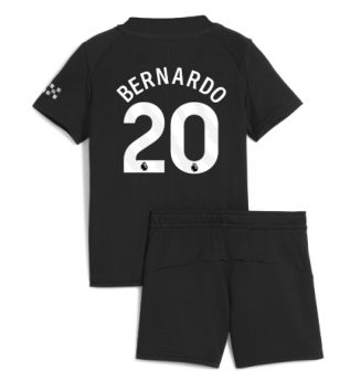 Manchester City Bernardo Silva #20 Uit tenue Kids 2025-26 Voetbalshirt Korte Mouw + Shorts