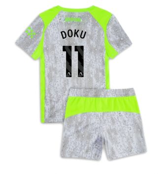 Manchester City Jeremy Doku #11 Derde tenue Kids 2025-26 Voetbalshirt Korte Mouw + Shorts