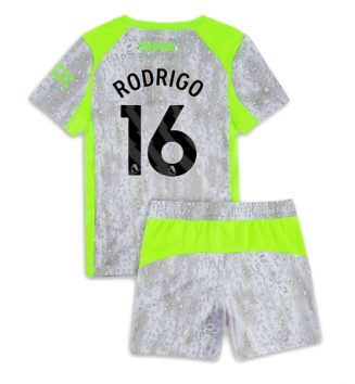 Manchester City Rodri Hernandez #16 Derde tenue Kids 2025-26 Voetbalshirt Korte Mouw + Shorts Manchester City Rodri Hernandez #16 Derde tenue Kids 2025-26 Voetbalshirt Korte Mouw + Shorts