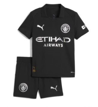 Manchester City Uit tenue Kids 2025-26 Voetbalshirt Korte Mouw + Shorts Manchester City Uit tenue Kids 2025-26 Voetbalshirt Korte Mouw + Shorts