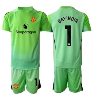 Manchester United Altay Bayindir #1 Keeper Derde tenue Kids 2025-26 Voetbalshirt Korte Mouw + Shorts