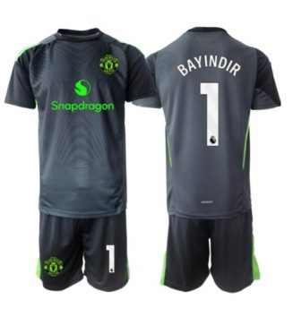 Manchester United Altay Bayindir #1 Keeper Uit tenue Kids 2025-26 Voetbalshirt Korte Mouw + Shorts